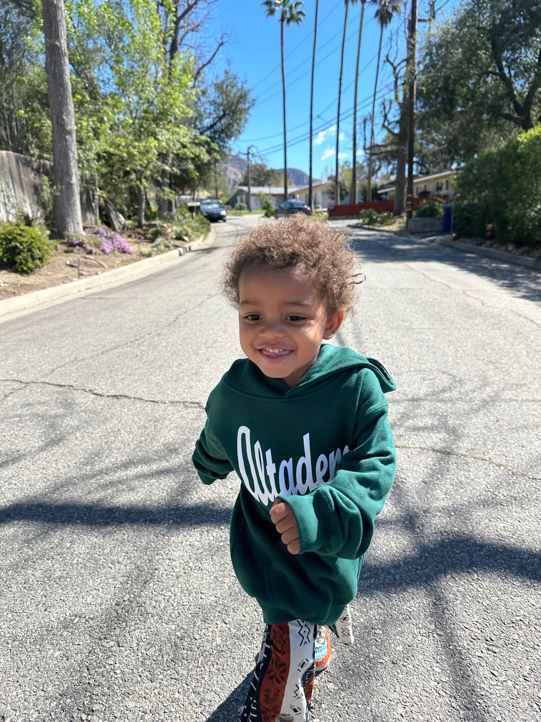 ALTADENA KIDS DARK GREEN HOODIE