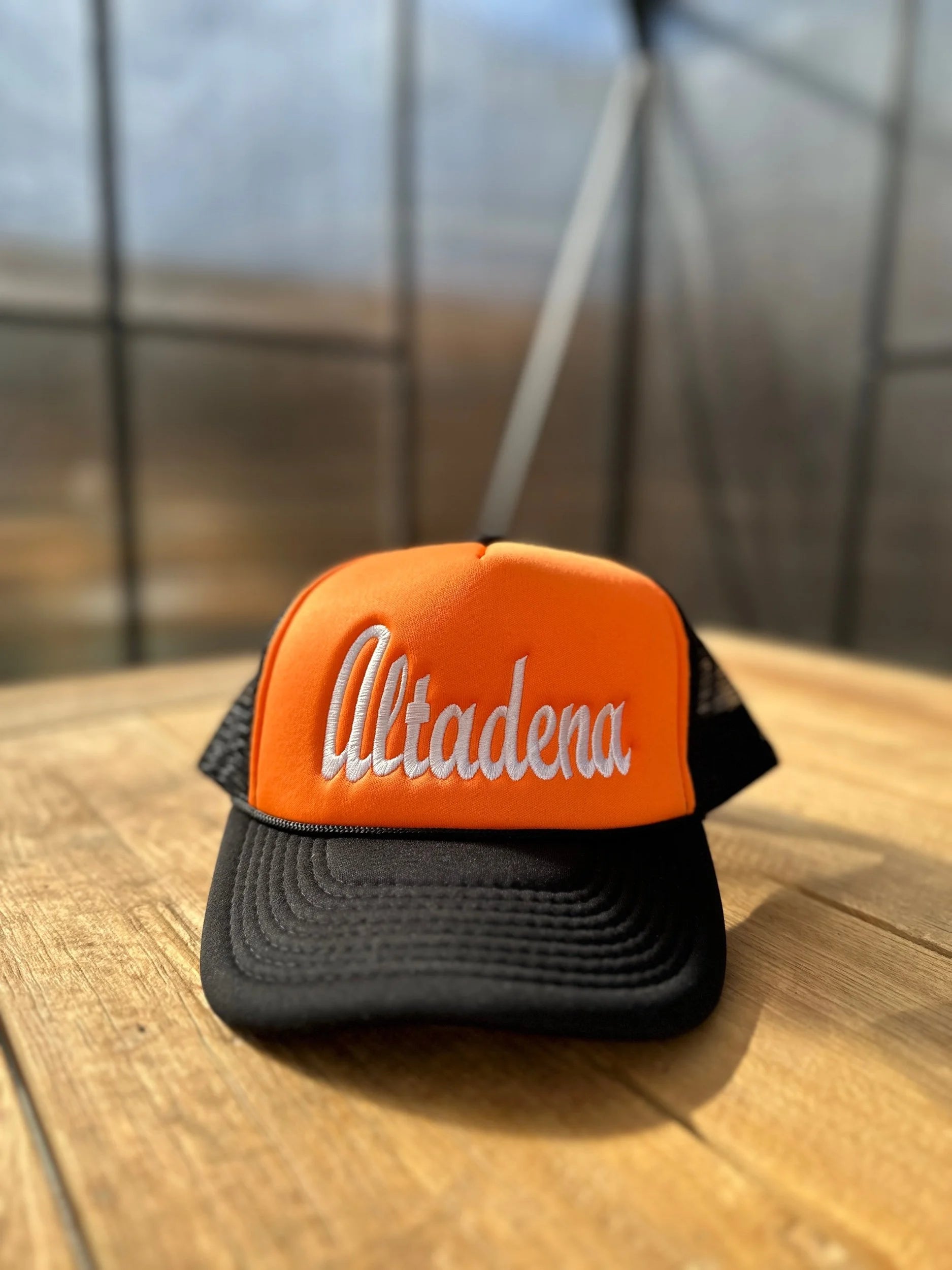 ALTADENA TRUCKER HAT ORANGE & BLACK