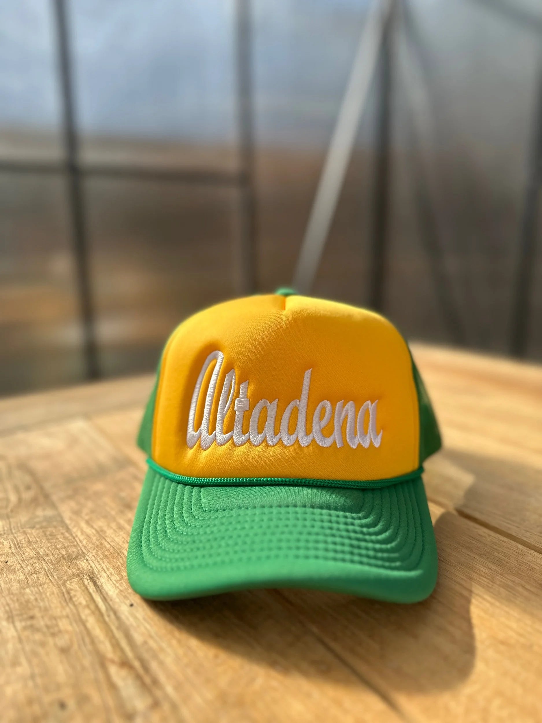 ALTADENA TRUCKER HAT YELLOW & GREEN
