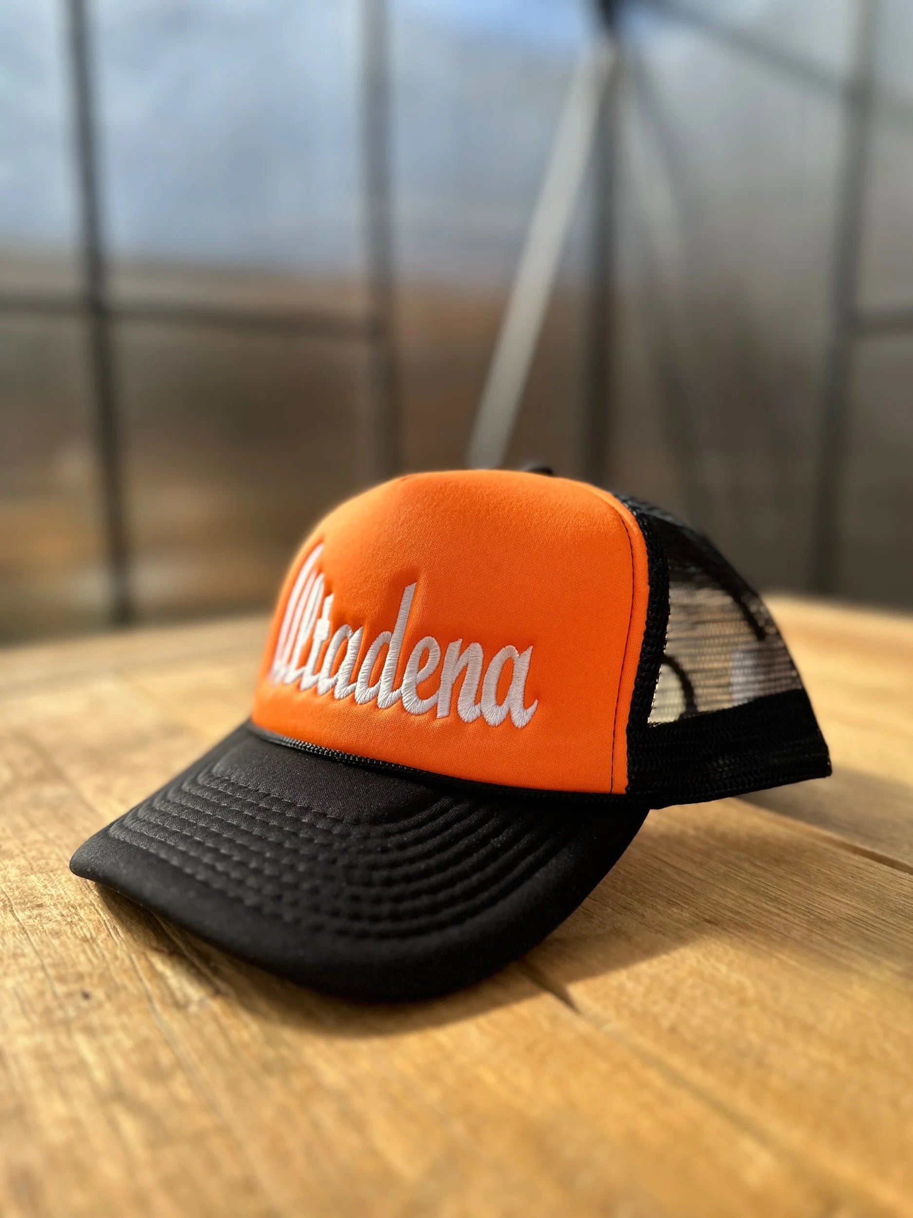 ALTADENA TRUCKER HAT ORANGE & BLACK