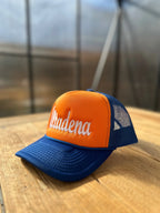 ALTADENA TRUCKER HAT ORANGE & BLUE