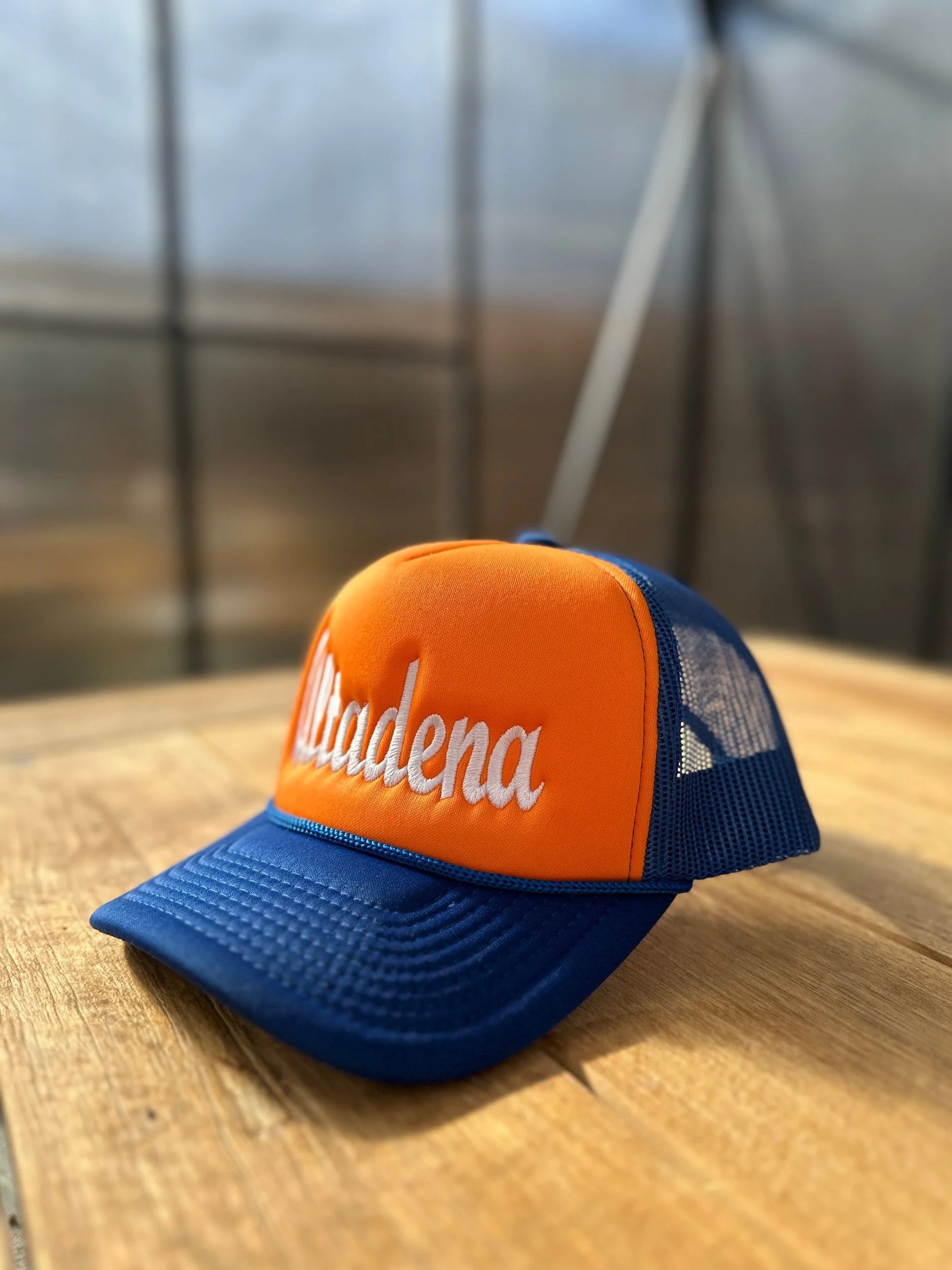 ALTADENA TRUCKER HAT ORANGE & BLUE