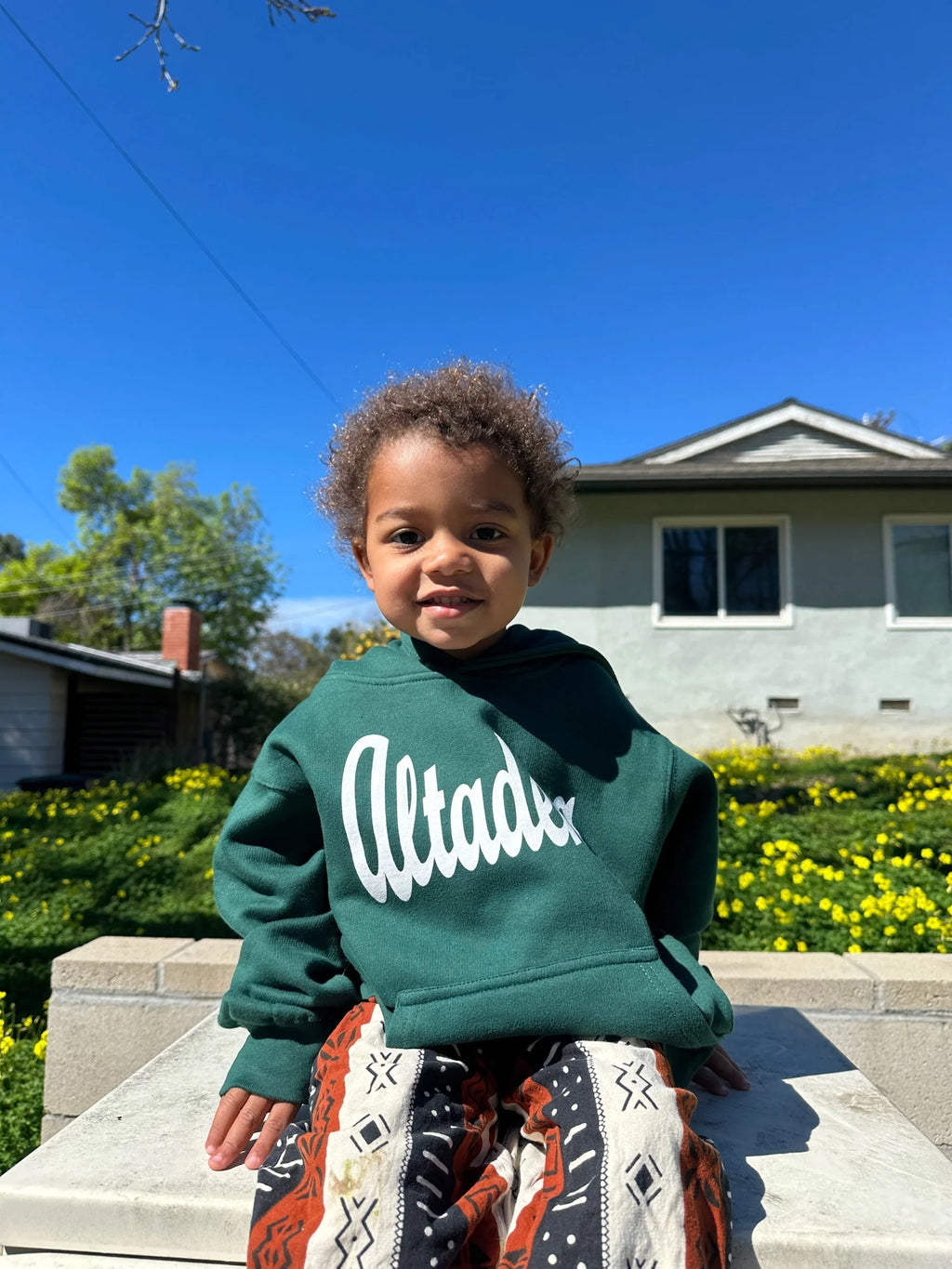ALTADENA KIDS DARK GREEN HOODIE