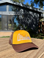 ALTADENA BROWN/YELLOW TRUCKER HAT