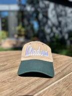 ALTADENA TWO TONED DAP CAP GREEN/BEIGE