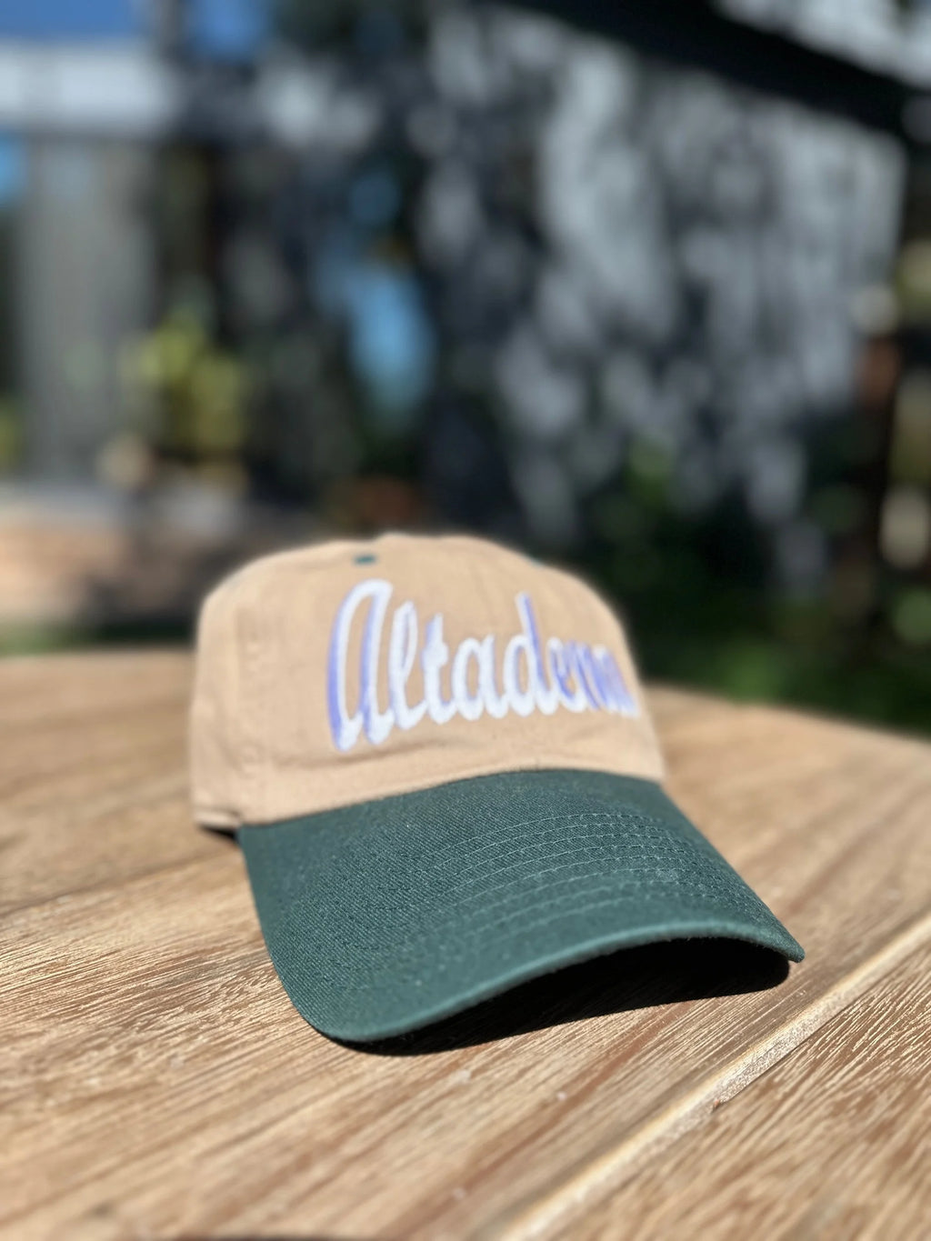 ALTADENA TWO TONED DAP CAP GREEN/BEIGE