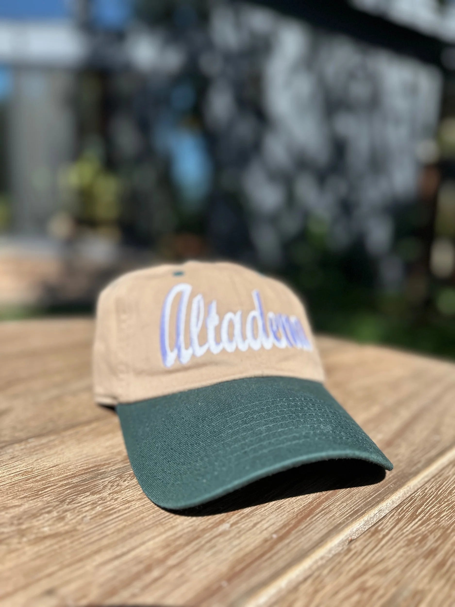 ALTADENA TWO TONED DAP CAP GREEN/BEIGE